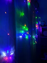 LED Deer Star Moon Curtain Light 220V 110V Christmas Garland String Fairy Lights Outdoor