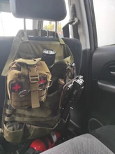 MOLLE táctico Universal para coche, organizador de asiento trasero, militar, MOLLE, Protector, herramientas de exterior, paquete de almacenamiento de accesorios para coche