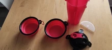 Dispensador de botellas de agua 2 en 1 para mascotas, recipiente de silicona plegable de viaje para perros y gatos, taza alimentadora de agua y comida