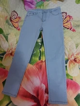 Pantalones vaqueros elásticos de cintura alta para mujer, pitillos hasta el tobillo, ajustados, con realce, color negro y azul, 2020