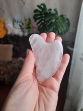 Gua sha-Tabla de piedra de Jade Natural, masajeador de cuarzo rosa, placa Guasha, rascador facial, herramientas para cara, cuello y espalda