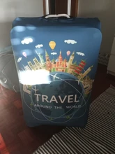 HMUNII mundo diseño de mapa cubierta protectora de equipaje maleta de viaje cubierta elástico polvo casos de 18 a 32 pulgadas, accesorios de viaje