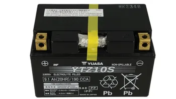 

Motorcycle battery YUASA YTZ10S preloaded sealed 12V 9,1Ah 190A