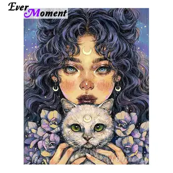 

Ever Moment Diamond Painting Art Kits Girl Full Square Drills Diamond Embroidery Handicrafts Home Decoration For Giving 4Y437