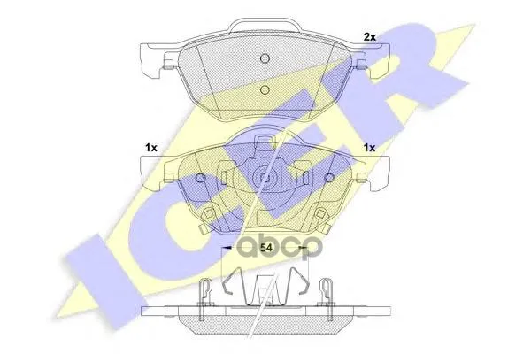 181695_колодки Дисковые Передние! Honda Accord Viii All 03 Icer 181695 Icer арт. 181695