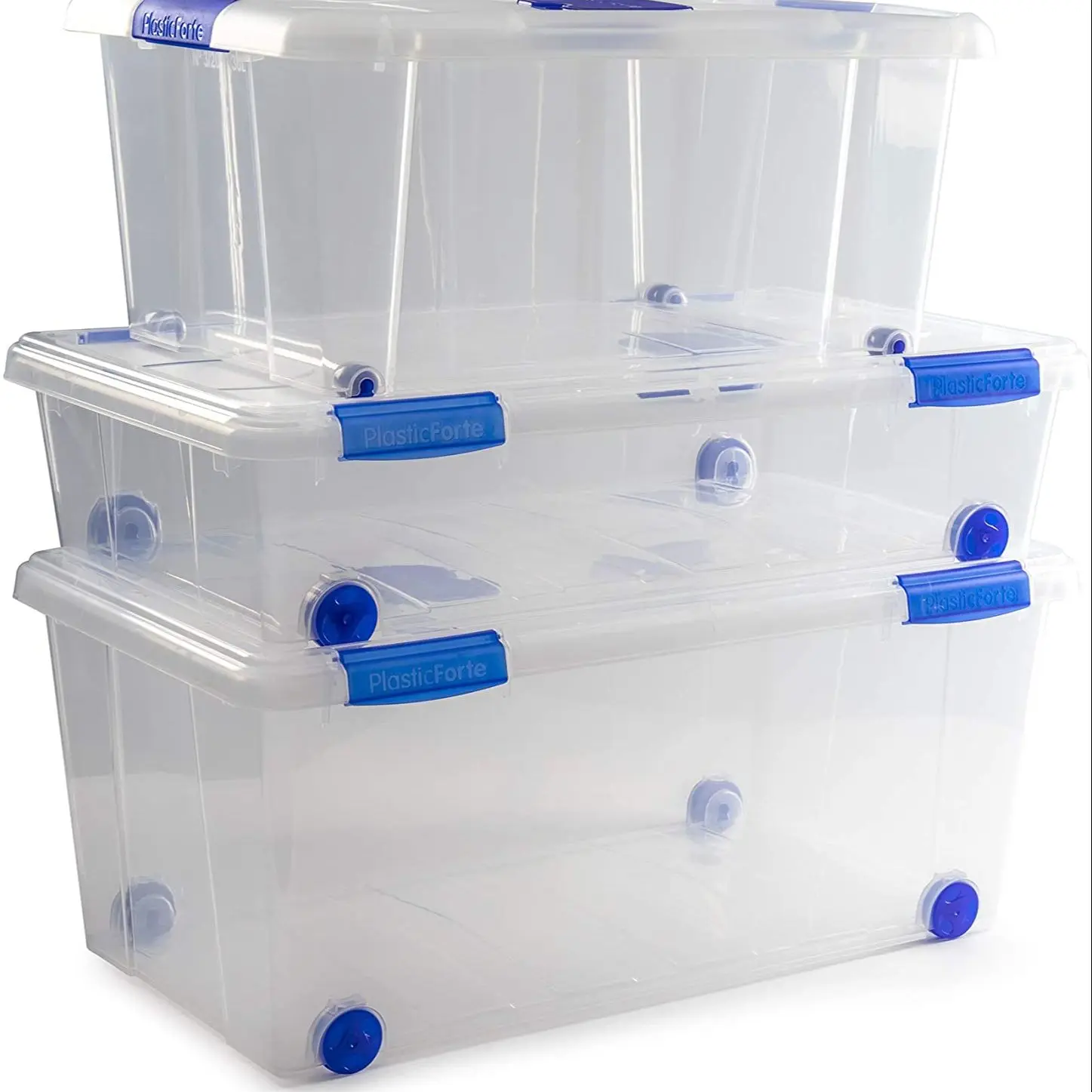 Set X6 Cajas Organizadoras Ropa Cocina Baño 5 Litros Clear