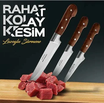 

Lazoğlu Riding on 3 PCs Knife Set Registered trademark 100 ORGINAL HG15 293002639