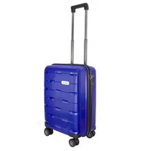 Чемодан на колесах PROFFI TRAVEL "TOUR FASHION" 20' PP пластиковый малый 55х37х22, синий, S
