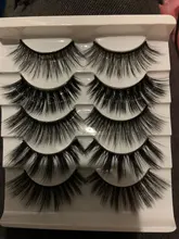 Pestañas postizas de pelo de visón, extensiones de pestañas postizas entrecruzadas naturales, maquillaje largo desordenado, extensión de pestañas postizas, herramientas de belleza, 5 pares