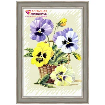 

Аж-1350 picture rhinestones 'pansy eye' 20*30 cm