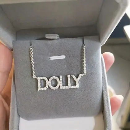 Stainless-Steel Necklace Tennis-Chain Iced-Out Custom Personalized Women Jewelry Letters