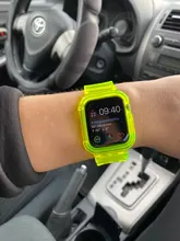 Correa de silicona transparente para Apple Watch Series Se 6 5 4 3 2, banda de 40mm 44mm para Iwatch Se 5 4 3, Correa impermeable de 38mm 42mm