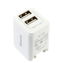Сетевое зарядное устройство Baseus Traveler series Dual USB charger 2.4A CCALL-EZ02(Белый