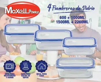 

FIAMBRERA DE VIDRIO CON TAPA SALIDA DE VAPOR APTO PARA MICROONDAS HORNO CRISTAL MP-FV3