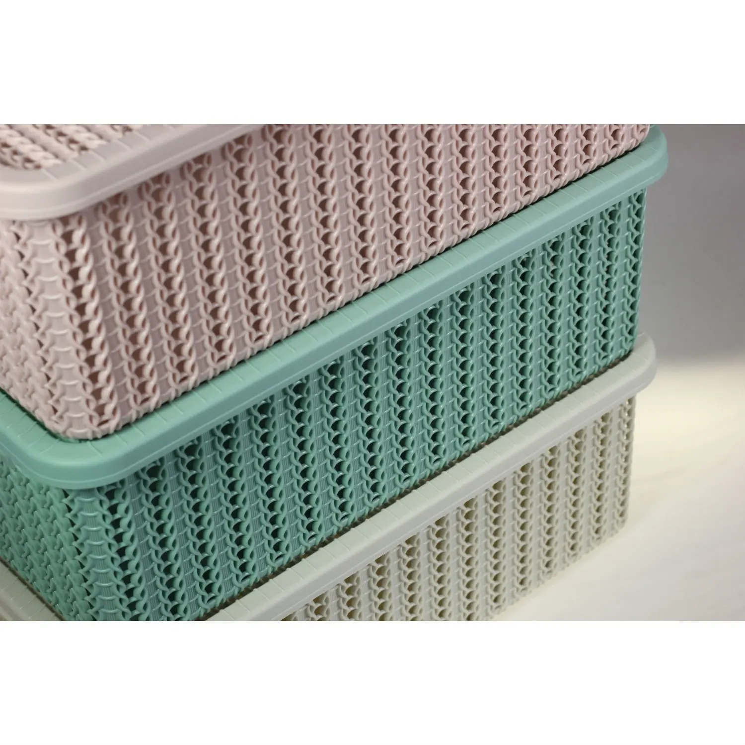 Коробка IDEA Вязание с крышкой 3л Чайная Роза