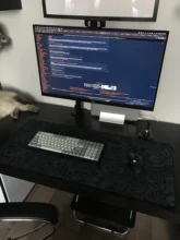 Desk-Mat Mouse-Pad Rubber-Gamer Computer Gaming Black Large 80x30cm/90x40cm Big Locking-Edge