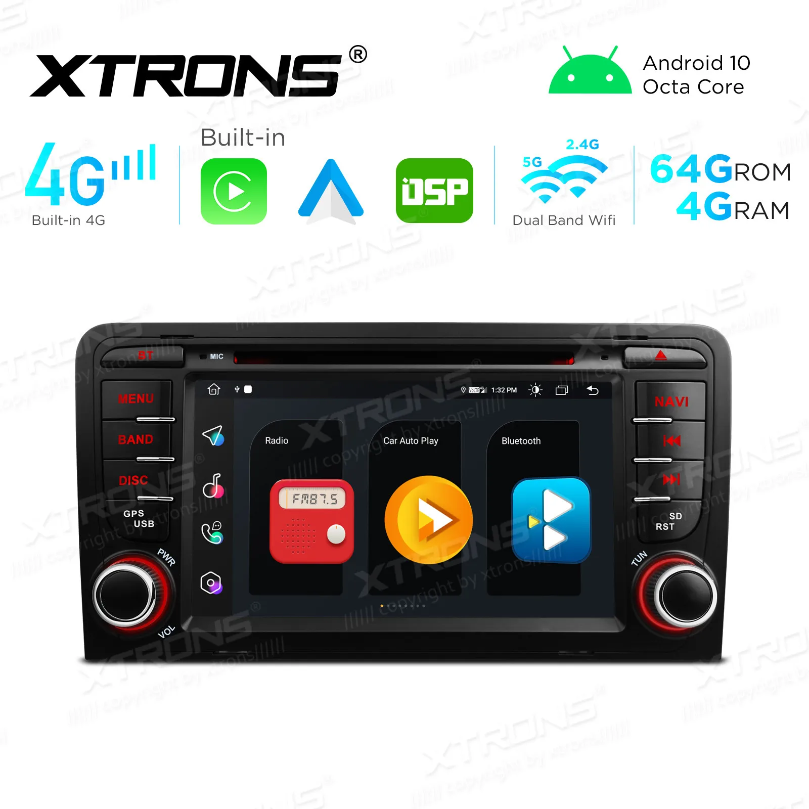 Автомобильная Мультимедийная система с DVD-проигрывателем 7 &quotAndroid 10 0