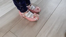 Zapatos de princesa para niñas, zapatillas con flores y brillantina para niñas pequeñas, incluye tacón alto y moño estilo mariposa, en azul, rosa y plata, talla 26-38