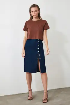 

Trendyol Button Detailed Denim Skirt TWOAW21ET0055