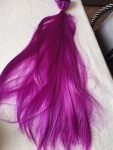 Eunice-Pinzas largas y lisas de 22 pulgadas para mujer, postizo de pelo sintético resistente al calor, color blanco, rojo, morado y rosa