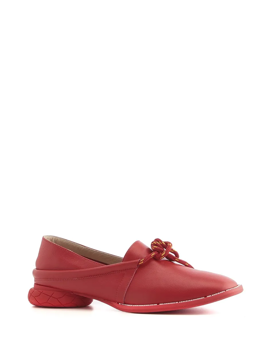 

ILVi-Genuine Leather Handmade Bebs Women's Oxford Red Leather Women Shoes 2020 Spring Summer (Made in Turkey)