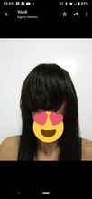 Peluca de cabello humano Remy brasileño con flequillo atado a mano, postizo con REAL BEAUTY en el templo