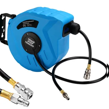 

Compressed air hose reel with tube 15 MT attack 1/4 wall hanging wall