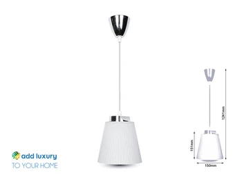 

V-TAC SV8505 chandelier Led pendant Bell Cup plastic white 7W 4000K Base Chrome SKU-8505