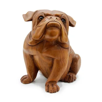 

Souvenir made of wood dog-a symbol of love of friendship and harmony 30 cm