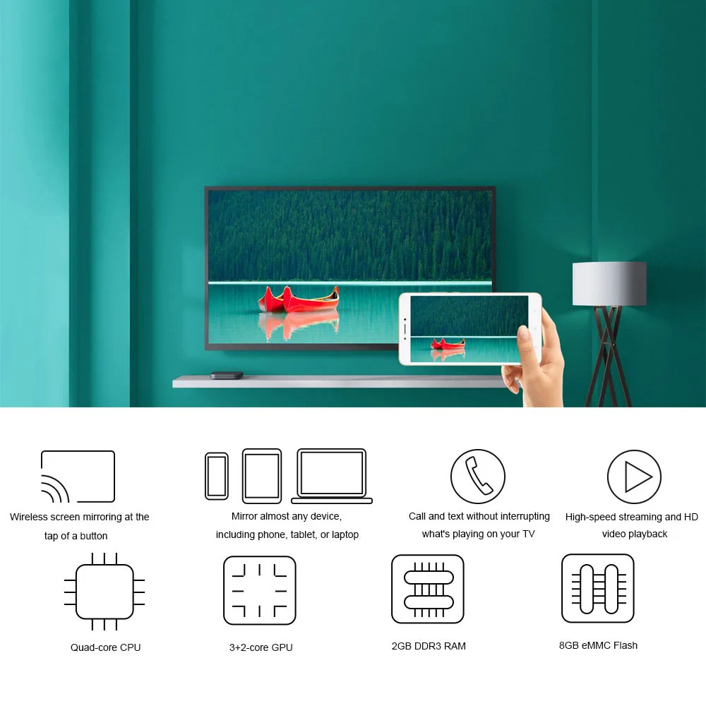 Xiaomi mi box s smart tv android 8 1 четырехъядерный процессор 2G 8G 4K HDR WIFI Google Cast Netflix