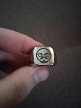 Personalizado grabado por encargo nombre anillo con foto de acero inoxidable anillos de sello para hombre foto familiar hombre de compromiso anillos de boda