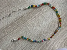 Collar sencillo con cuentas de semillas para mujer, Gargantilla corta con cuentas, joyería, Gargantilla, regalo, 1 ud.