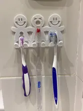 Toothbrush-Holder Bathroom-Sets Cartoon 5-Position Suction-Cup Wall-Mounted Smile Cute