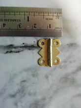 NAIERDI-Mini bisagras de mariposa para puerta, oro, plata, bronce gabinete, cajón, joyería, decoración, bisagra para muebles, 10 Uds.