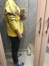 Sweaters Cardigans Checkered Plaid Colorfaith Korean Fashionable Women's Knitwears Buttons