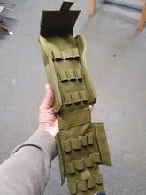 Bolsa de carcasa de munición táctica, 25 balas, calibre 12, riñonera Molle, soporte para pistola de tiro, Cartucho para Rifle, accesorios de caza