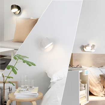 

CETANT LED Modern Rotatable Wall Lamp with switch for reading Bedroom living room Nightstand Mirror Corridor hallway Light