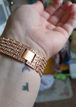 Correa de lujo para Samsung Galaxy watch 3 active 2, 20MM, 22MM, 42mm, 46mm, Gear s3, lazo de diamante de acero para xiaomi amazfit huawei