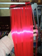 TALANG-extensiones de cabello de colores, hebras largas y rectas, Clip de una pieza, sintético, falso, rosa, resaltado, arcoíris