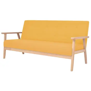 

Sofa 3 seater yellow fabric sofas