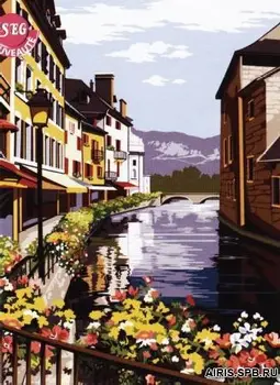 

Se929-493 canvas with a pattern SEG de Paris 'canal' 45*60 cm