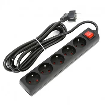 

POWER STRIP 5 SOCKETS WITH PROTECTION 3,0Mtrs. 10A BLACK Omega PARTY