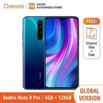 Перейти на Алиэкспресс и купить Глобальная версия Xiaomi Redmi Note 8 PRO 128 ГБ rom 6 Гб ram (абсолютно новая/запечатанная), note8 pro Мобильный смартфон, телефон, Смартфоны