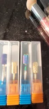 Brocas de carburo de tungsteno azul para manicura, fresas de Metal para manicura, máquina eléctrica, broca, TRXDS1-18, 1 Uds.