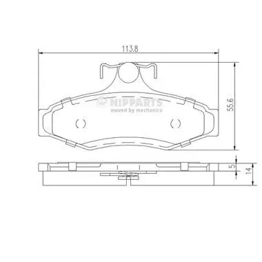 Колодки дисковые задние Daewoo Leganza 2.0i/2.2i 16V/Nubira 2.0i
