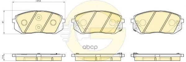 Колодки Тормозные Hyundai I40 11- Передние Girling 6135309 Girling арт. 6135309