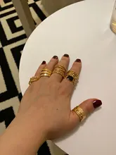 Tocona-Anillos de oro con piedras de cristal cuadradas brillantes para Mujer y hombre, Charms de estrellas geométricas, joyería para Mujer, venta al por mayor 9071