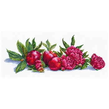 

Ya-02 set for embroidery 'apples and piony' 45x17 cm