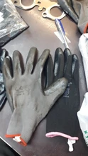 Guantes de trabajo GMG CE EN388, protección de seguridad de nitrilo suave, color rojo y negro, a prueba de aceite, mecánicos, 6 pares, gran oferta