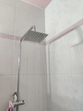 EVERSO-Cabezal de ducha de lluvia de acero inoxidable, ultrafino, acabado cromado, redondo y cuadrado, 12/10/8/6/4 pulgadas